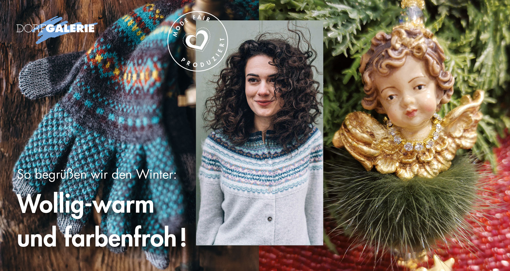 Postkartendesign Dorfgalerie Winteraktion