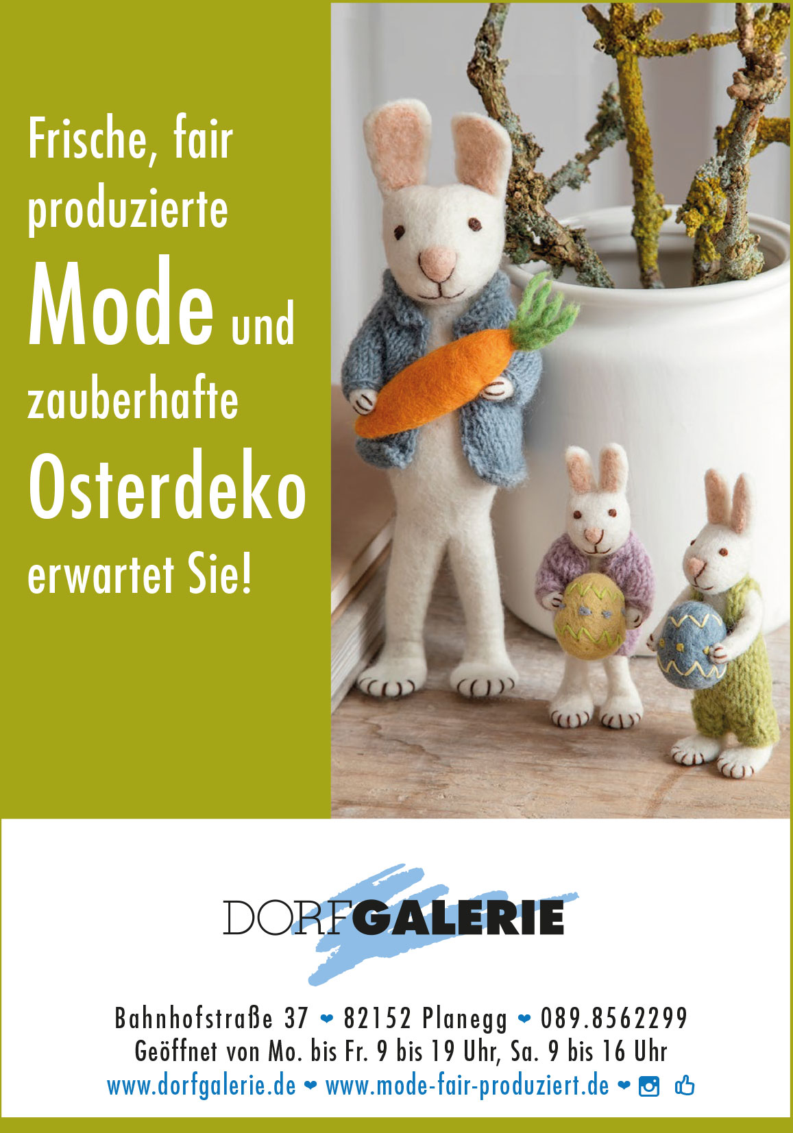 Dorfgalerie, Osteranzeige 2022