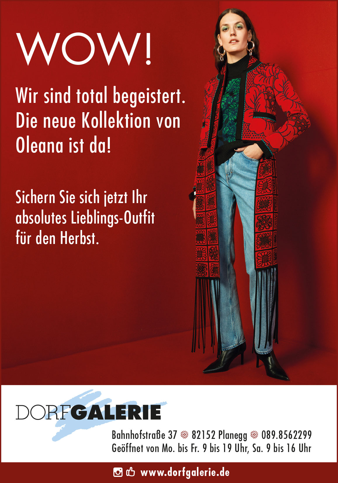 Anzeigengestaltung Dorfgalerie Oleana