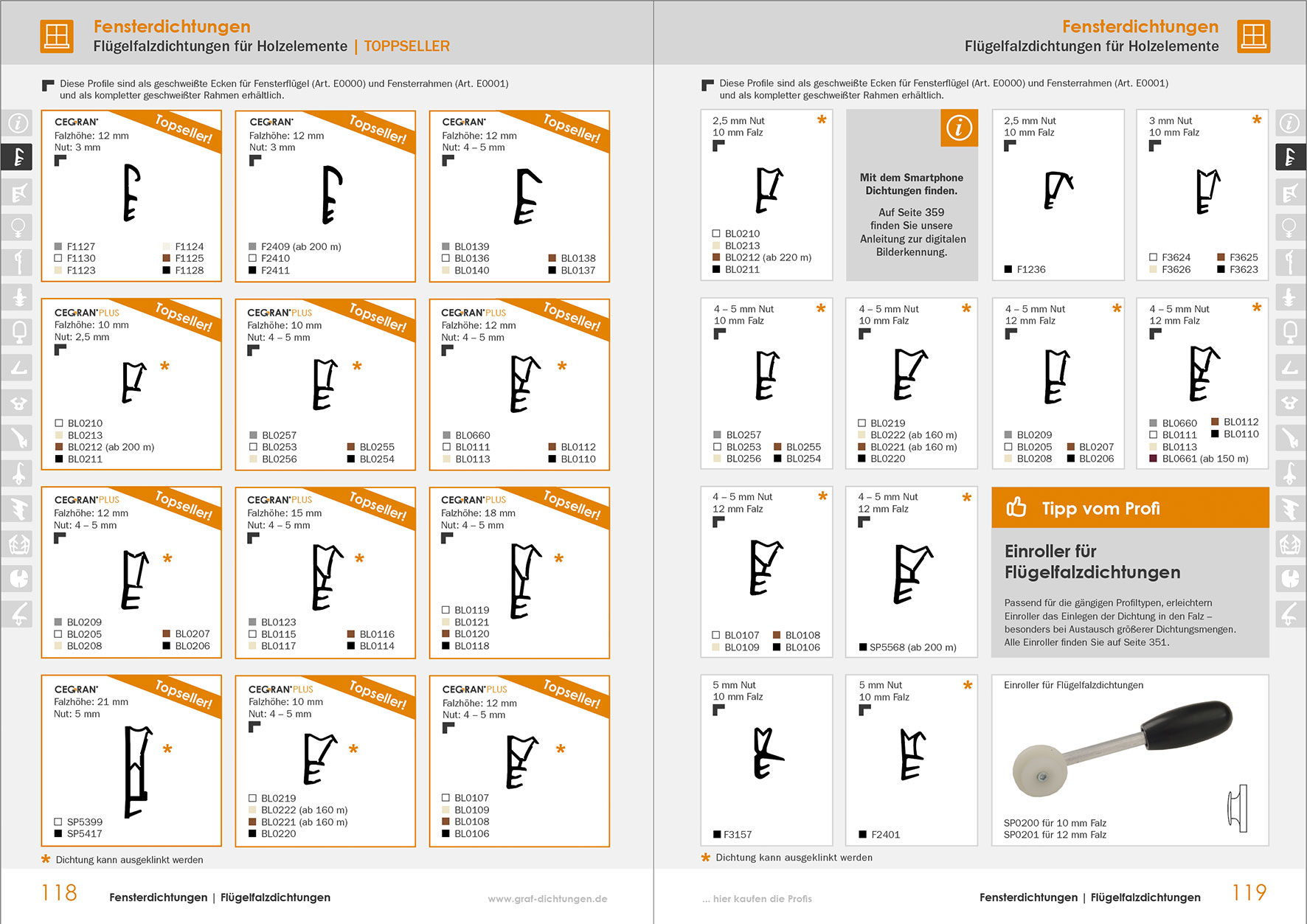 Produktanordnung  Katalog 5.0 Dichtungen