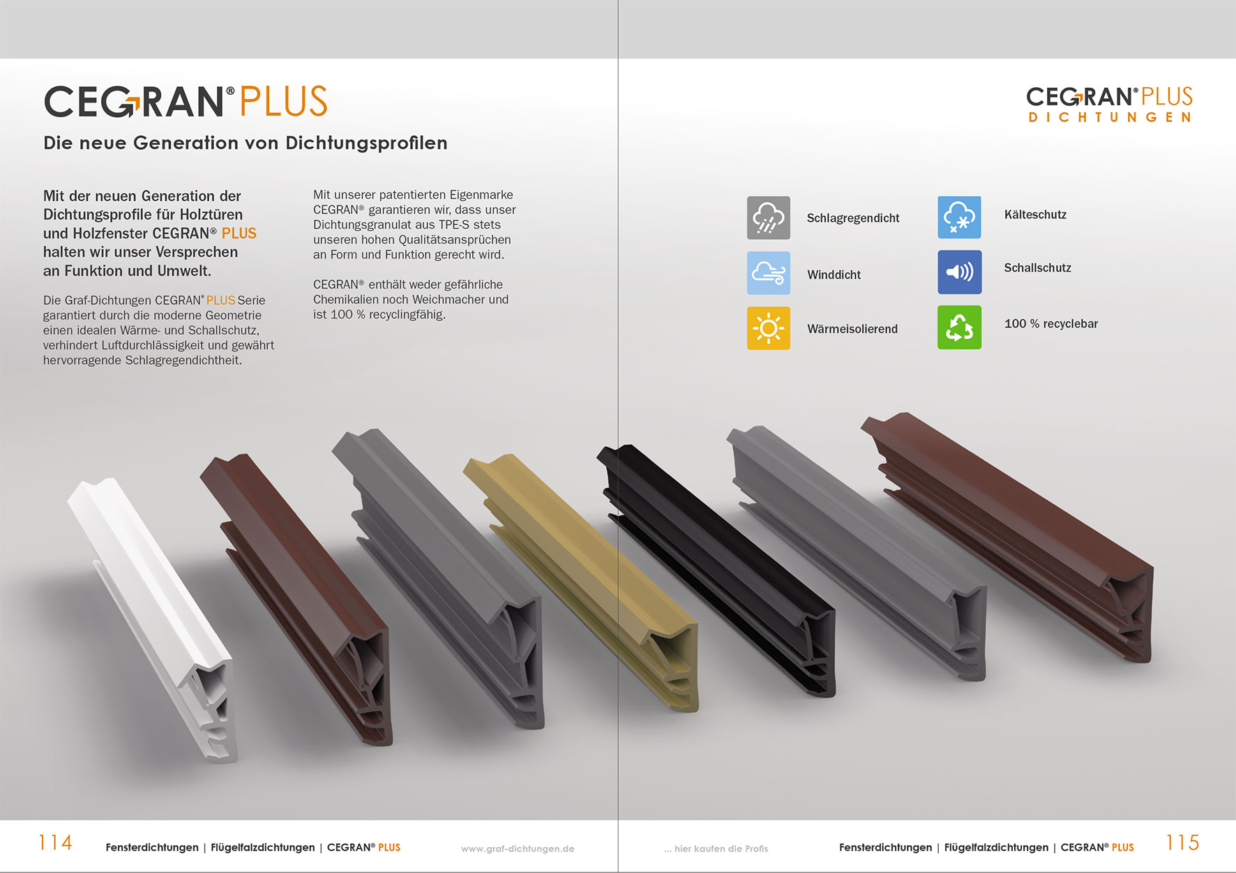Gestaltung Katalog Cegran Dichtungen