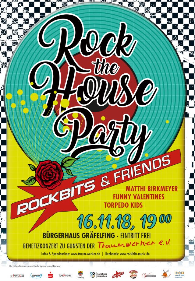 Plakatgestaltung rock the House Party