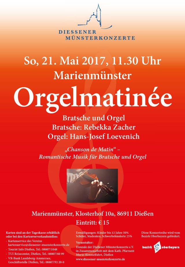 Plakatgestaltung Münsterkonzerte Diessen